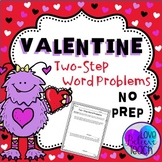 Two Step Word Problems - Valentine's Day Themed