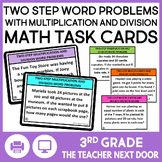 3rd Grade Two Step Word Problems Multiplication Division Task Cards