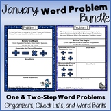 Two-Step and Single Step Word Problems BUNDLE (January Edition)