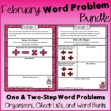 Two Step and Single Step Word Problems Bundle (February Edition)