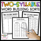 Two-Syllable Word Building Sorts - Open and Closed Syllables