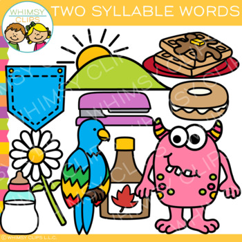 Preview of Two Syllable Words Clip Art
