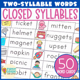 Closed 2 Syllable Words - VCCV Word Cards