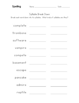 Two Syllable Words, Mixed CVC and VCE Spelling - Lists, Games, Activities