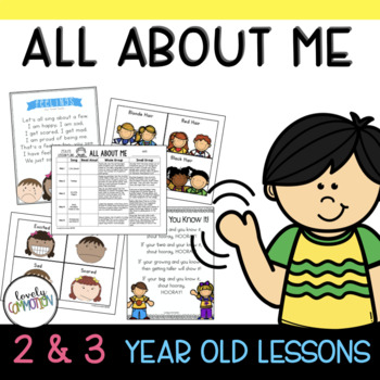 Preview of 2 and 3 Year Old Lesson Plans ALL ABOUT ME