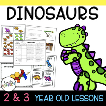 Preview of Two and Three Year Old DINOSAUR Thematic Unit Lesson Plans