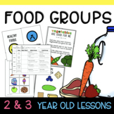 Two & Three's FOOD GROUPS Lesson Plan