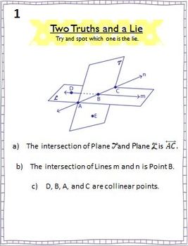 Points Lines And Planes Worksheet Doc - worksheet