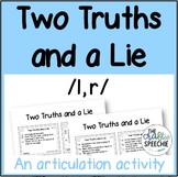 Two Truths and a Lie: An articulation activity for /l, r/