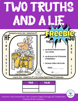 Preview of Two Truths and a Lie. History Figures / FREEBIE.