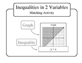 Two Variable Inequalities - Matching Activity