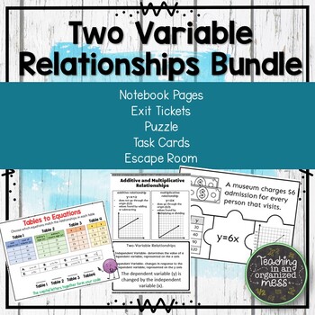Preview of Two Variable Relationships BUNDLE