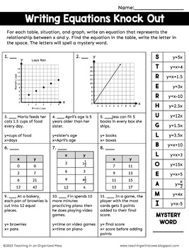 lesson 7 homework practice words equations tables and graphs