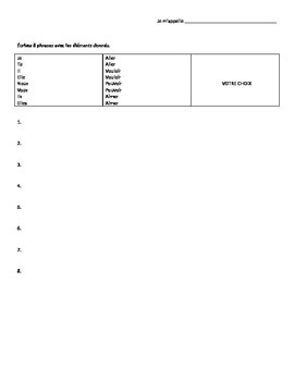 Preview of Two Verb Column Sentence Formation Practice