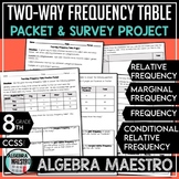 Two-Way Frequency Table Practice Packet & Project