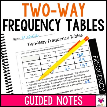 Preview of Two-Way Frequency Tables Notes