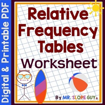 Preview of Two Way Relative Frequency Tables Worksheet