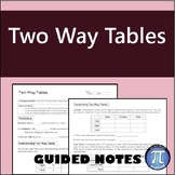 Two Way Tables Guided Notes│8th Grade Math