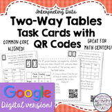Two-Way Tables (Interpreting Data) Task Cards GOOGLE Slide