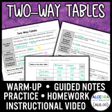 Two-Way Tables Lesson | Video | Guided Notes | Homework