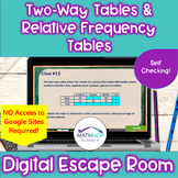 Two-Way Tables & Relative Frequency Tables: Digital Escape Room