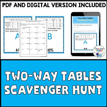 Preview of Two-Way Tables Scavenger Hunt