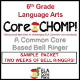 6th Grade ELA Bell Ringers ~ Two Weeks Free! ~ Core Chomp