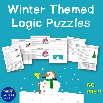 Preview of Winter Themed Logic Puzzles with Critical Thinking Challenges