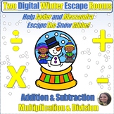 Two Winter Digital Math Escape Rooms: ESCAPE THE SNOW GLOB