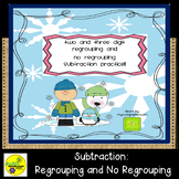 Two and Three Digit Subtraction Regrouping and No Regroupi
