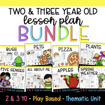 Preview of Tot School for Two and Three Year Old Lesson Plan Curriculum BUNDLE