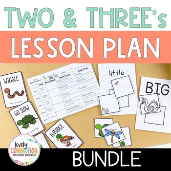 Preview of Tot School for Two and Three Year Old Lesson Plan Curriculum BUNDLE