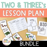 Tot School for Two and Three Year Old Lesson Plan Curricul
