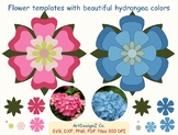 Two beautiful flower templates with hydrangea colors