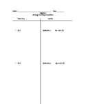 Two-column notes on solving two-step inequalities