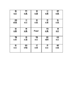 Two- digit Addition Bingo - No Regrouping by Amanda Dodd | TPT