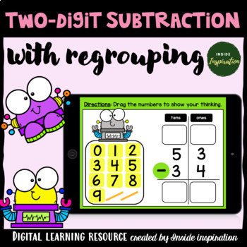Preview of Two-digit Subtraction with Regrouping Using Standard Algorithm Google Slides
