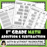 Addition and Subtraction Worksheets with regrouping and without