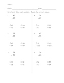Two digit addition with regrouping pre-post assessment (IT