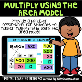 Preview of Two-digit by two-digit Multiplication Using Area Model 4th Grade Math (4.NBT.5)
