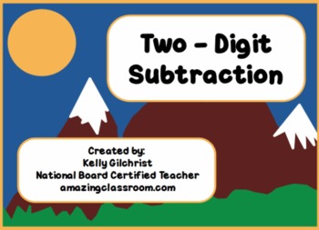 Preview of Two-digit subtraction with borrowing / regrouping SMART notebook lesson