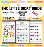 Two little Dicky Birds Nursery Rhymes Worksheets Flash Car