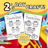 Two's Day Craft for Kids, 2's Day Coloring Activity, Color