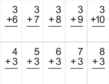 Preview of Two-sided Addition Flash Cards