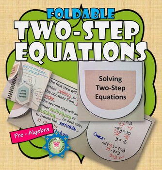 Preview of Solving Two-step Equations Foldable PDF + EASEL