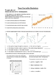 Algebra 1 Two variable statistics practice paper