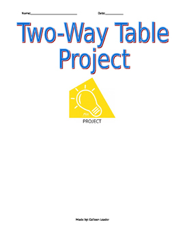 Preview of Two-way table Project