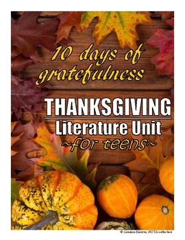 Preview of THANKSGIVING UNIT for TEENS! Two weeks of gratitude