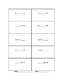 Two worksheets, "Find the missing Addend and/or subtrahend