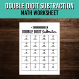 Twos Day Double Digit Subtraction Math Worksheet | Februar